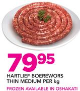 Hartlife Boerewors Thin Medium-Per Kg