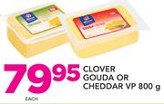 Clover Gouda Or Cheddar VP-800g Each