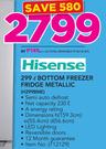 Hisense 299Ltr Bottom Freezer Fridge Metallic (H299BME)