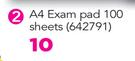 A4 Exam Pad 100 Sheets 