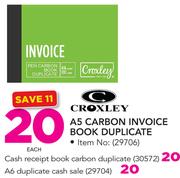 Croxley Cash Receipt Book Carbon Duplicate