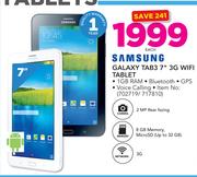 Samsung Galaxy Tab3 7” 3G Wi-Fi Tablet-Each