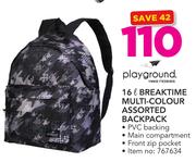 Play Ground 16Ltr Breaktime Multi-Colour Assorted Backpack