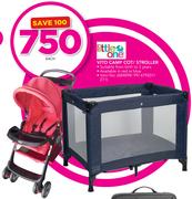 Little One Vito Camp Cot/Stroller-Each
