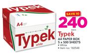 Typek A4 Paper Box 5 x 500 Sheets-Each