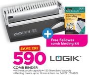 Logik Comb Binder With Free Fellowes Comb Binding Kit