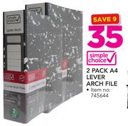 Simple Choice 2-Pack A4 Lever Arch File