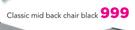 Mainstays Classic Mid Back Chair Black