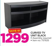 Curved TV Unit Black
