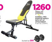Everlast Dumbell Pro Exercise Bench With Sit Up Attachment