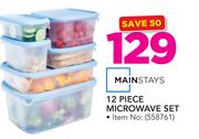 Mainstays 12-Piece Microwave Set