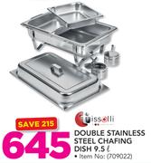 Tissolli 9.5Ltr Double Stainless Steel Chafing Dish