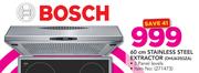 Bosch 60cm Stainless Steel Extractor DHU635GZA