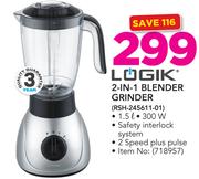 Logik 2 In 1 Blender Grinder RSH-245611-01