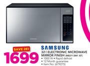 Samsung 32Ltr Electronic Microwave Mirror Finish ME0113M1 XF