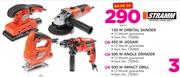 Stramm 150W Orbital Sander Or 450W Jigsaw Or 500W Angle Grinder Or 500W Impact Drill-Each