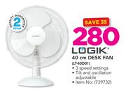 Logik 40cm Desk Fan LT-40D01