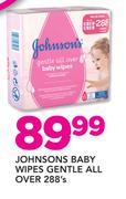 Johnsons Baby Wipes Gentle All Over-288's