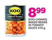 Koo Canned Baked Beans In Tomato Sauce-410g