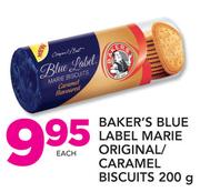 Bakers's Blue label Marie Original/caramel Biscuits-200g Each