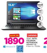 Lenovo 15.6” Intel Celeron Notebook IDEAPAD 110