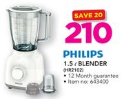 Philips 1.5Ltr Blender HR2102