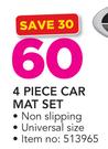 Moto 4 Piece Car Mat Set