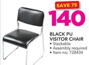Black PU Visitor Chair