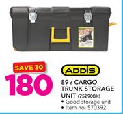 Addis 89Ltr Cargo Trunk Storage Unit 75290BK