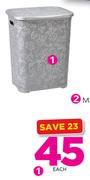 Miss Molly Floral Linen Bin-Each