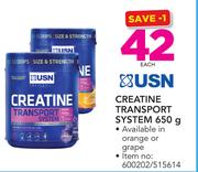 USN Creatine Transport System In Orange Or Grape-650g Each