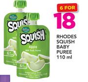 Rhodes Squish Baby Puree-6x110ml