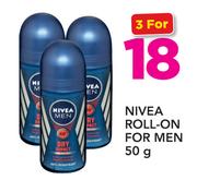 Nivea Roll-On For Men-3x50g