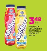 Fanmaxx Strawberry or Vanilla Yoghurt-330ml Each