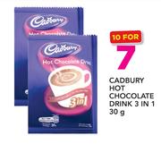 Cadbury Hot Chocolate Drink 3 In 1-10 x 30gm