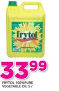 Frytol 100% Pure Vegetable Oil-5Ltr