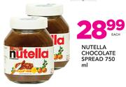 Nutella Chocolate Spread-750ml Each