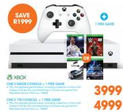 Xbox One S 1TB Console + 1 Free Game