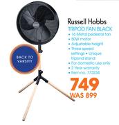 Russell Hobbs Tripod Fan Black