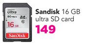 Sandisk 16GB Ultra SD Card