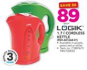 Logik 1.7Ltr Cordless Kettle RSH-441668-01-Each