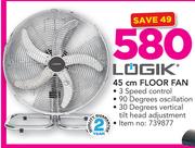 Logik 45cm Floor Fan