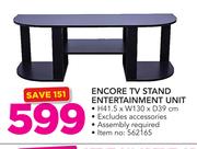Encore TV Stand Entertainment Unit (H41.5 x W130 x D39) Excluding Accessories