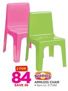 Sunny Armless Chair-For 2