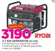 Ryobi 2.7KW Generator RG-2700