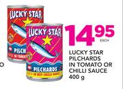 Lucky Star Pilchards In Tomato Or Chilli Sauce-400g Each