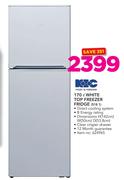 KIC 170Ltr White Top Freezer Fridge 518 1
