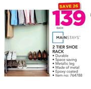 Mainstays 2 Tier Shoe Rack