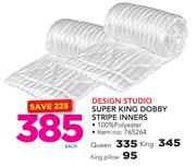 Design Studio Super King Dobby Stripe Inners-Each