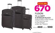 Fusion 60cm Soft 4 Wheeler Black